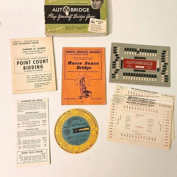 Vintage 1950 Autobridge Game Advanced Set  Charles H Goren - Picture 6 of 16
